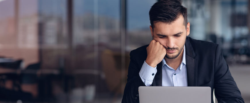 Man Working on a Computer