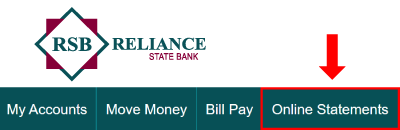 Online Statements Tab